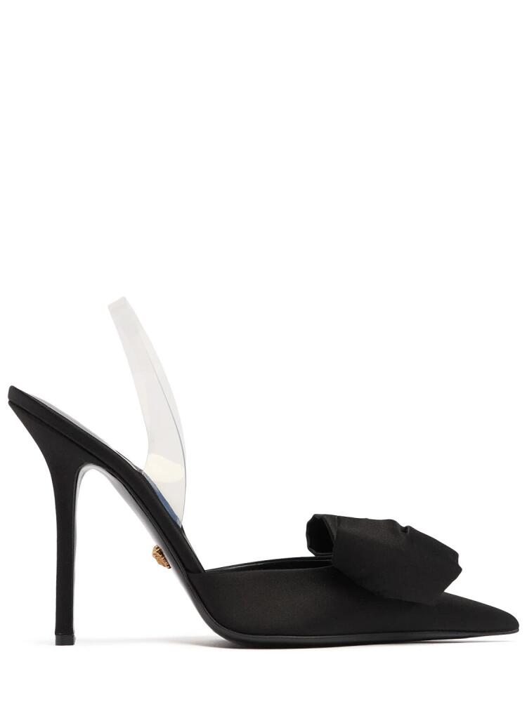 VERSACE 110mm Satin Slingback Heels Cover