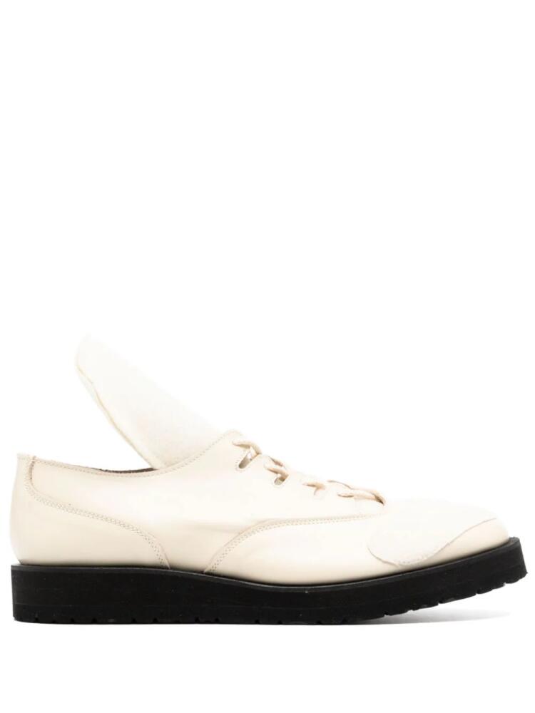 Yohji Yamamoto lace-up leather Derby shoes - Neutrals Cover