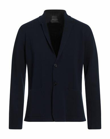 Roberto Collina Man Blazer Midnight blue Cotton Cover