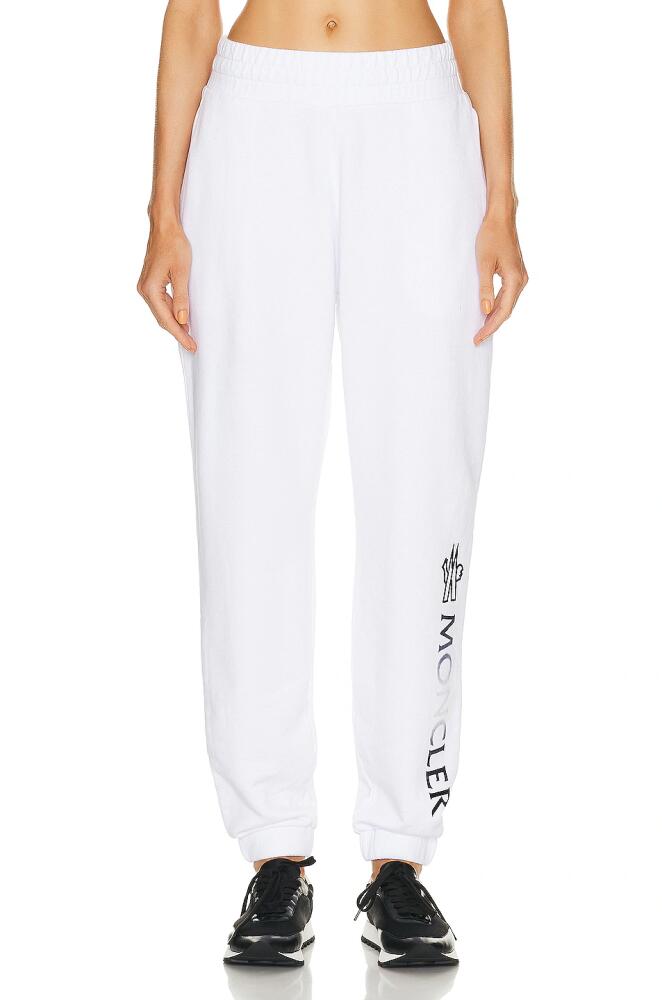 Moncler Logo Degrade Jogger In White in White Cover