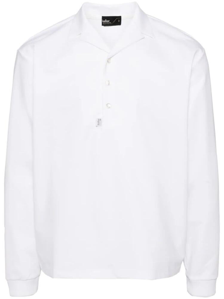 Kolor camp-collar polo shirt - White Cover