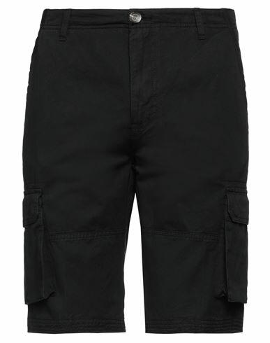 Fred Mello Man Shorts & Bermuda Shorts Black Cotton Cover