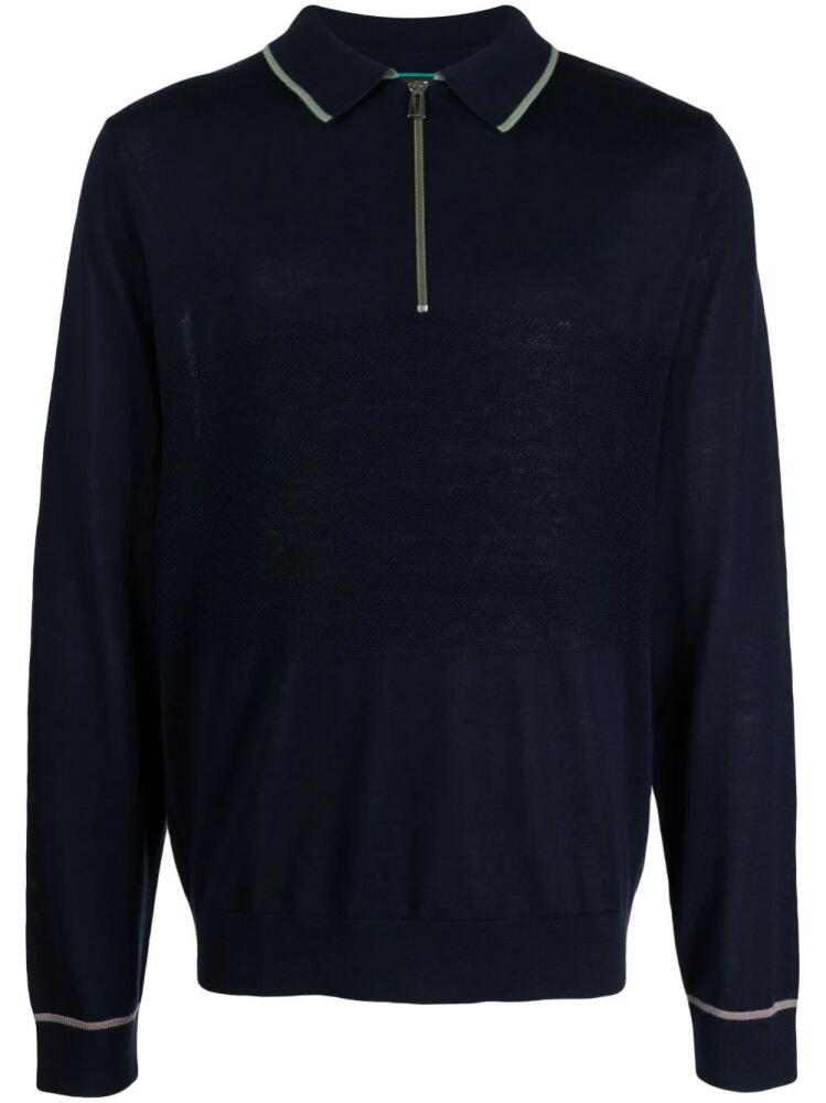 PS Paul Smith half-zip merino wool jumper - Blue Cover