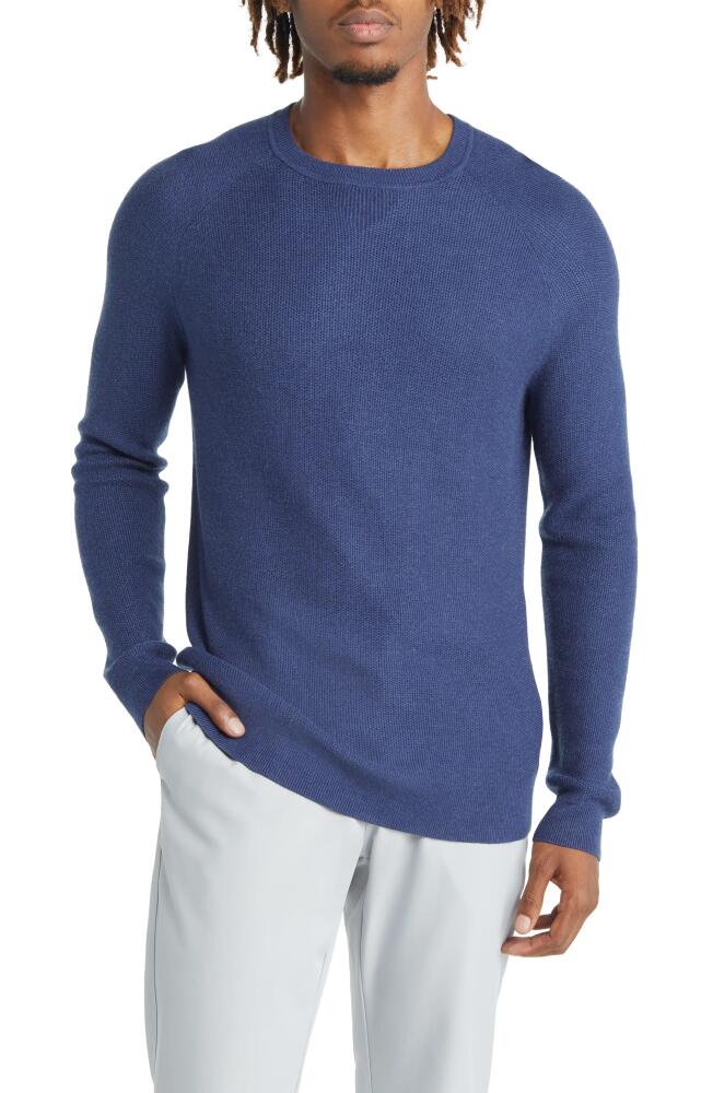 Mizzen+Main Cassady Crewneck Sweater in Medieval Blue Heather Cover