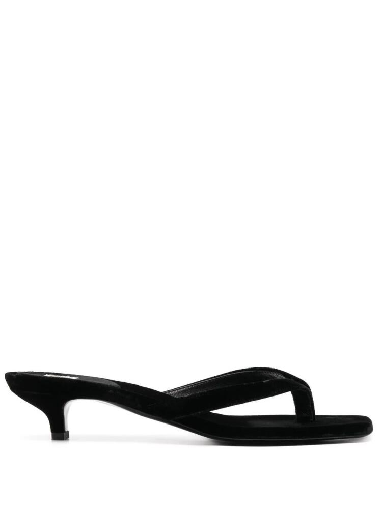 TOTEME The Velvet 55mm flip-flop sandals - Black Cover