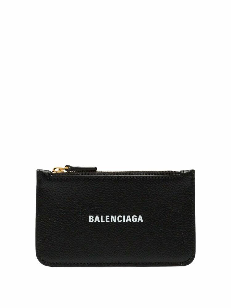 Balenciaga black Everyday leather card holder Cover