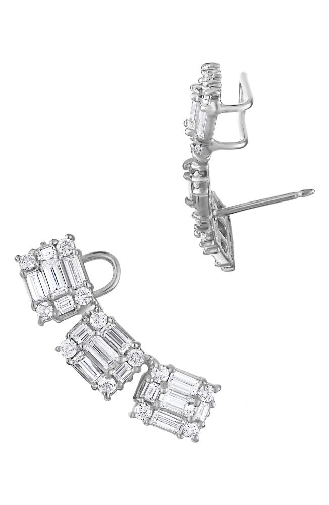 Mindi Mond Clarity Diamond Ear Crawlers in White Gold/Diamond Cover