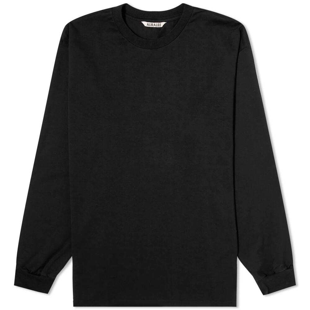 Auralee Men's Long Sleeve Heavy Weight T-Shirt in Black Cover