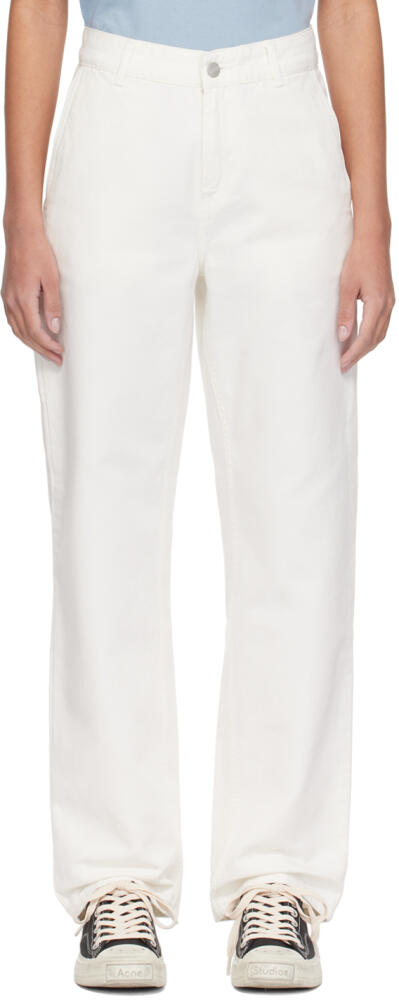 Carhartt Work In Progress White Pierce Trousers Cover