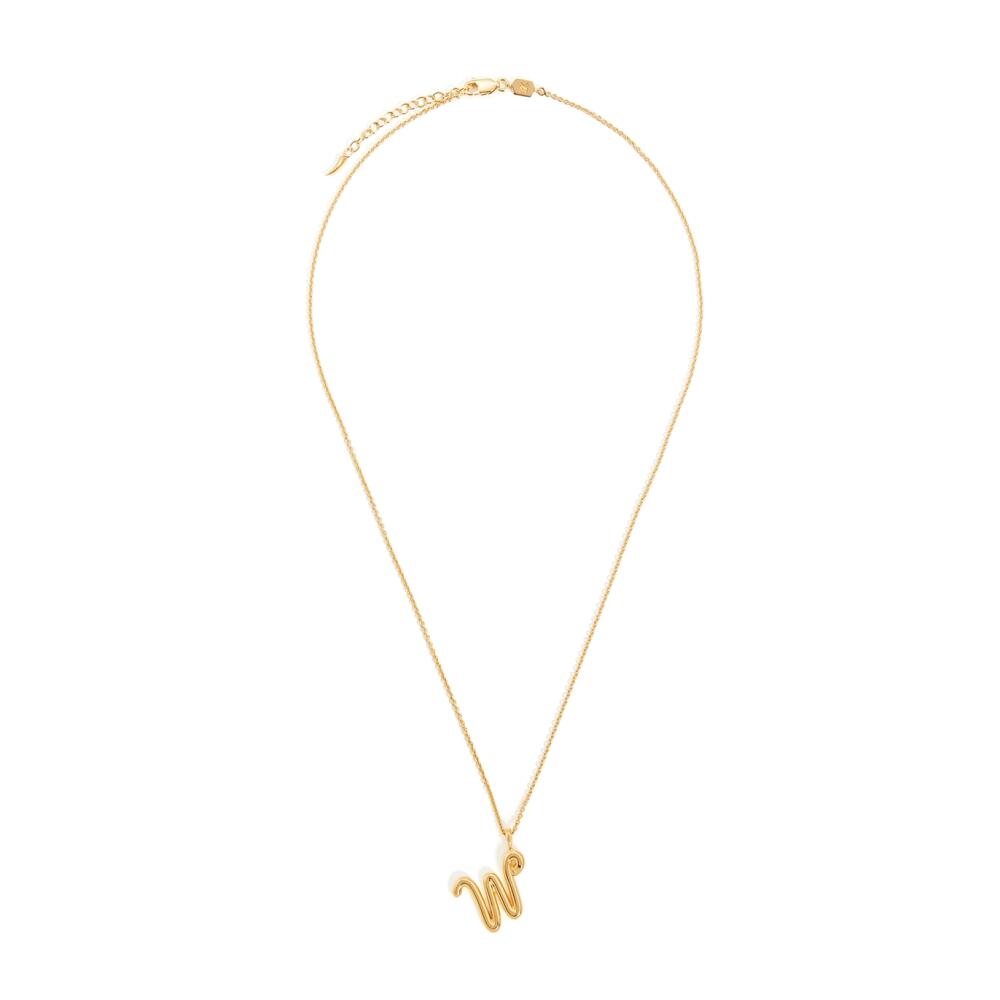 Missoma W Initial 18kt Gold-plated Necklace Cover