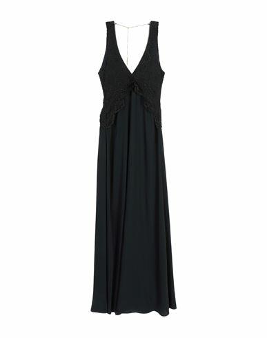 Patrizia Pepe Sera Woman Maxi dress Black Polyester, Viscose, Polyamide, Metal, Cotton Cover