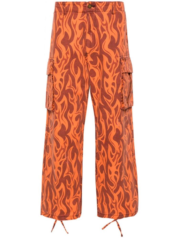 ERL mid-rise cargo trousers - Orange Cover