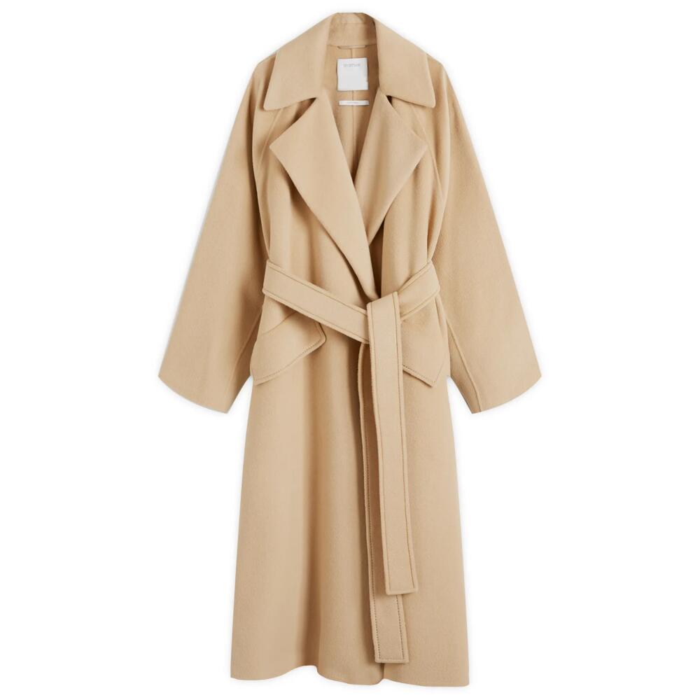 Sportmax Women's Cashmere Blend Robe Coat in Beige Cover