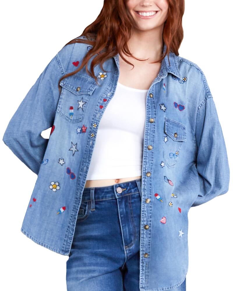 Billy T Celebration Embroidered Chambray Shirt Cover