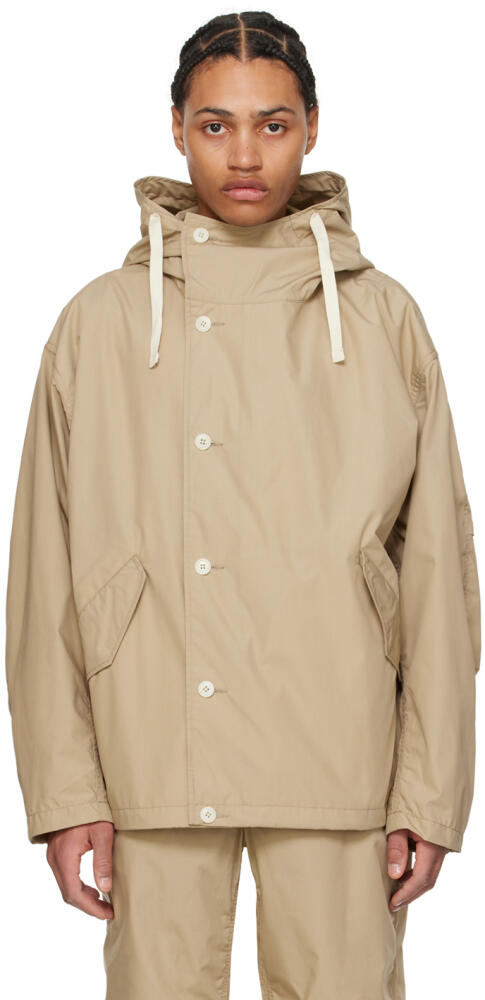 nanamica Beige Hooded Jacket Cover