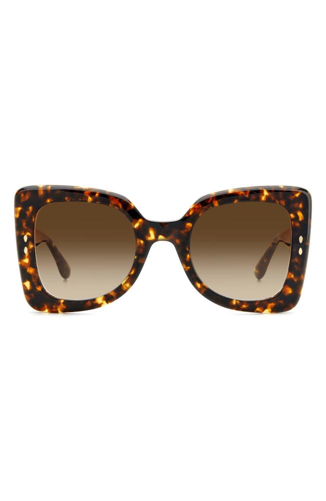 Isabel Marant The New 52mm Gradient Square Sunglasses in Havana/Brown Gradient Cover