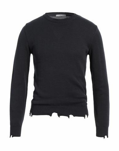 Grey Daniele Alessandrini Man Sweater Midnight blue Cotton Cover