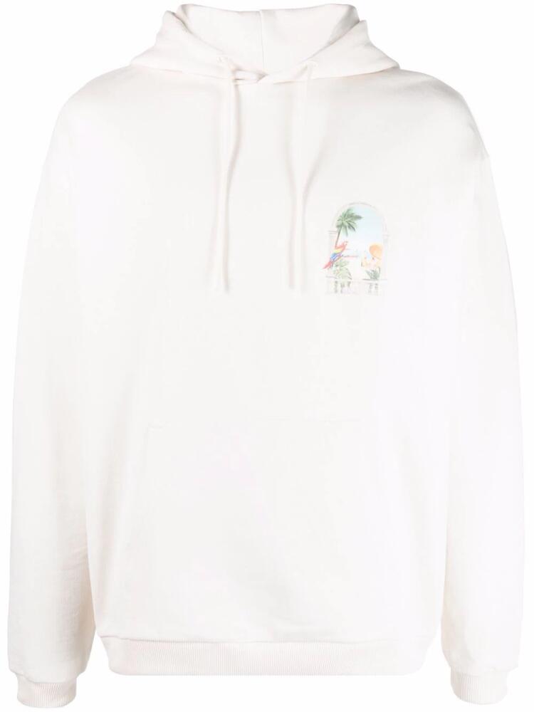 Drôle De Monsieur painterly-print hoodie - Neutrals Cover