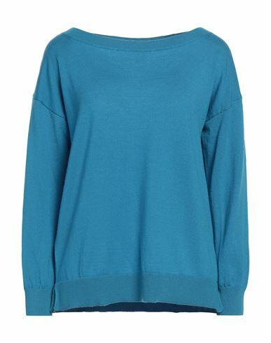 Stefanel Woman Sweater Azure Merino Wool Cover