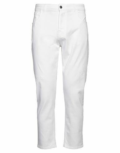 Reign Man Jeans White Cotton, Elastane Cover