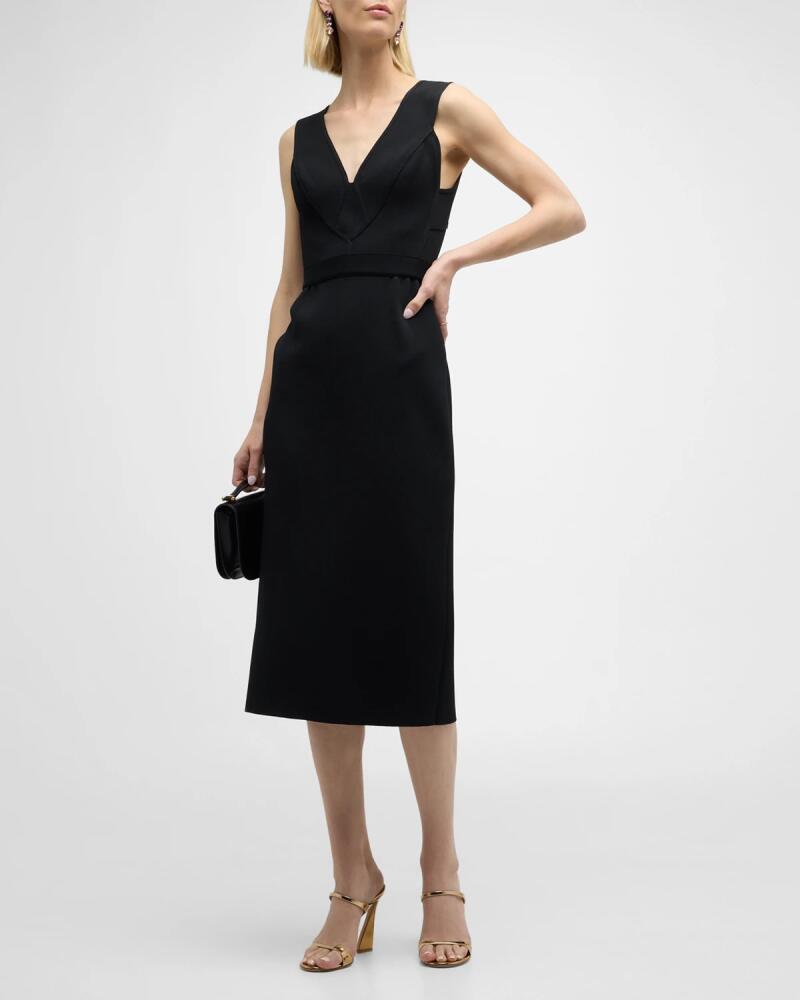 St. John Cutout Milano Knit Midi Dress Cover