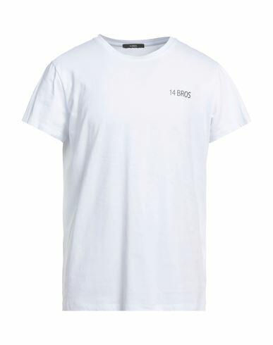 14bros Man T-shirt White Cotton Cover