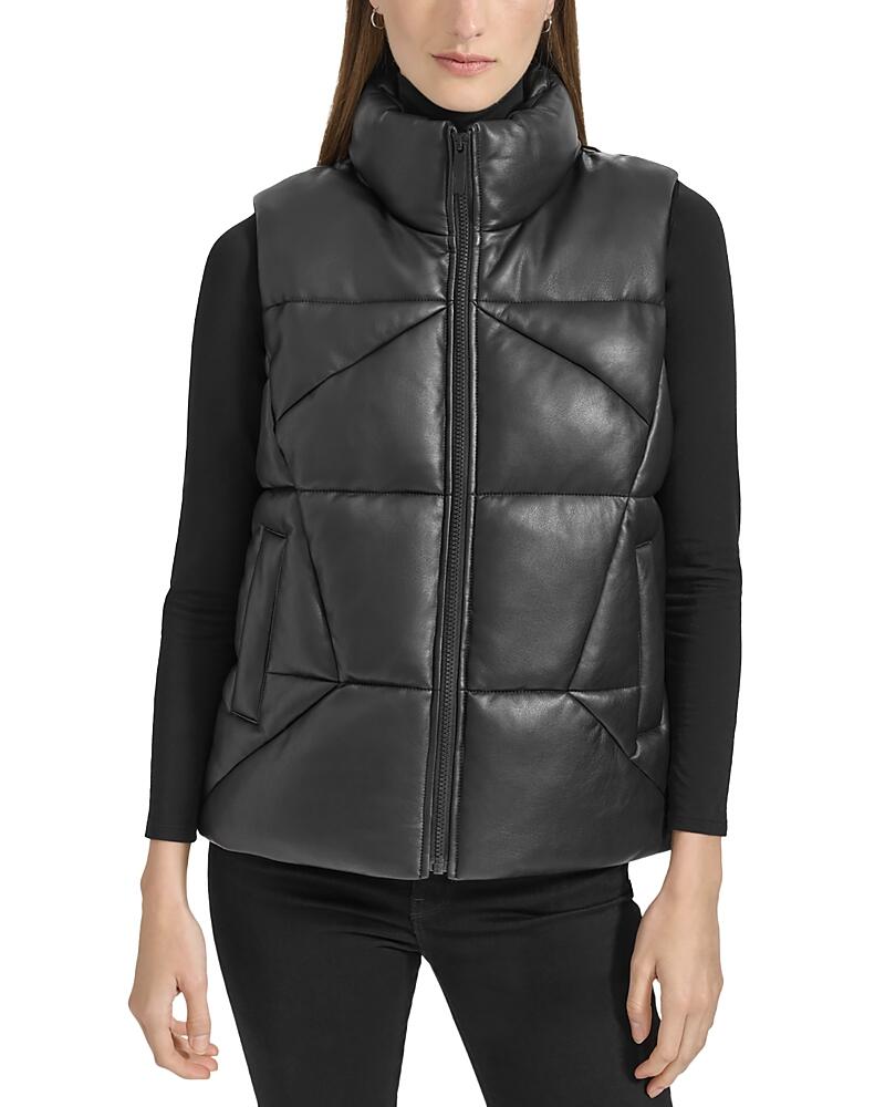 Marc New York Faux Leather Puffer Vest Cover