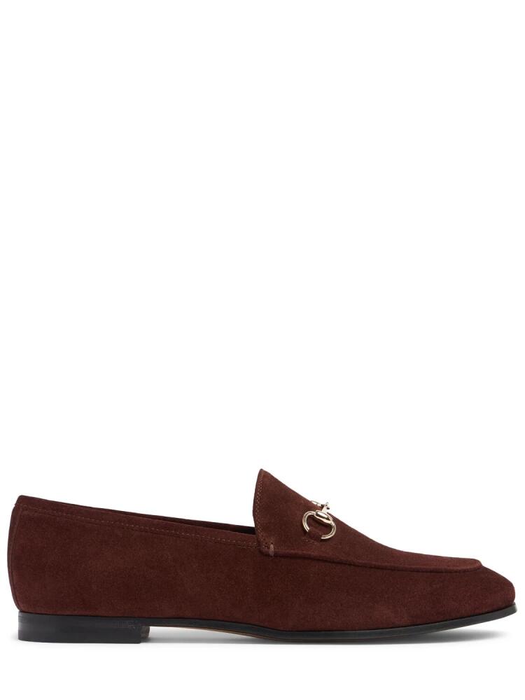 GUCCI 10mm Jordaan Suede Loafers Cover