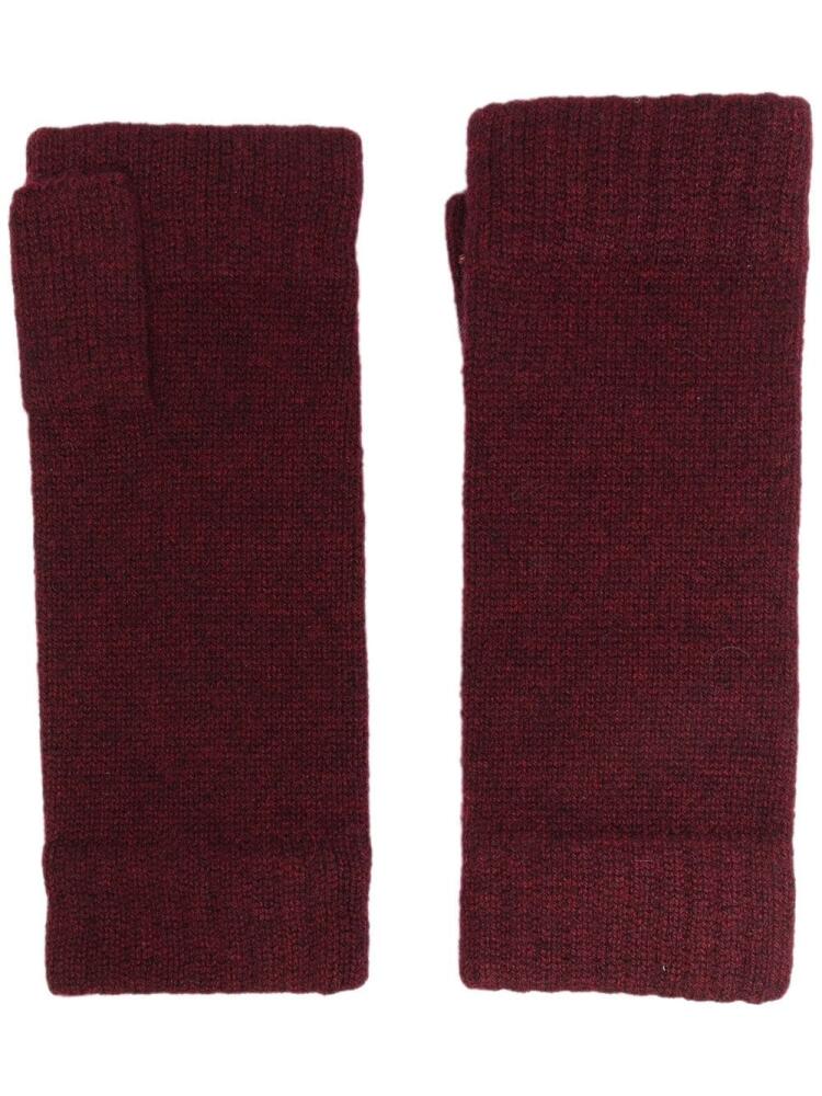 N.Peal fingerless cashmere gloves - Red Cover