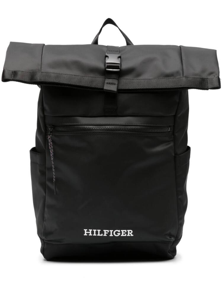 Tommy Hilfiger Monotype roll-top backpack - Black Cover