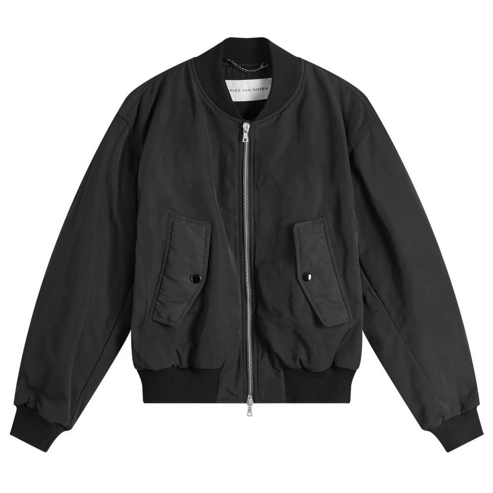 Dries Van Noten Men's Verso Tris Water Repellent Bomber Jacket in Black Cover