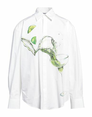 Msgm Man Shirt White Size 16 ½ Organic cotton Cover