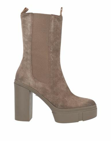 Vic Matiē Woman Ankle boots Grey Soft Leather Cover