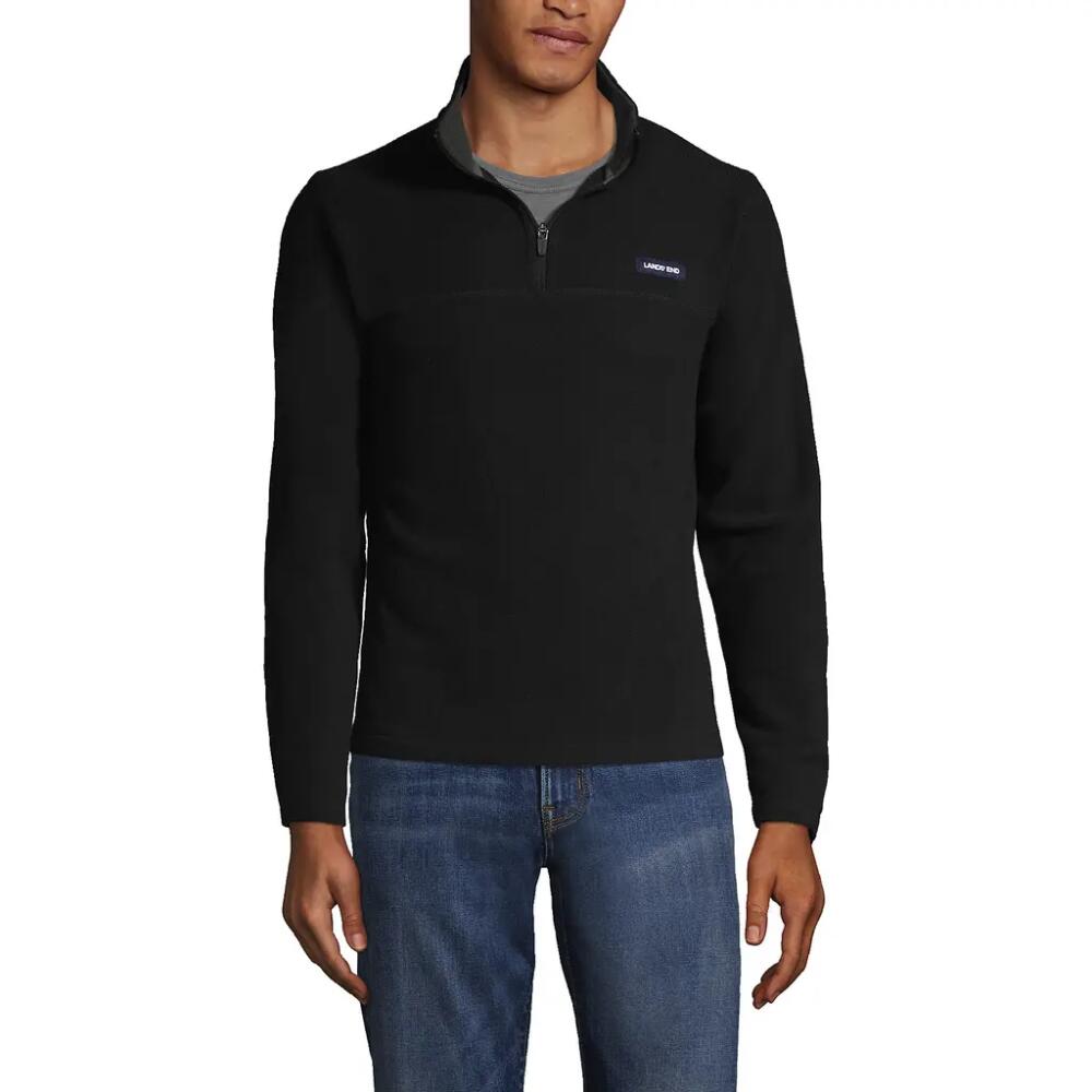 Lands' End Anyweather Fleece Quarter Zip Pullover in Black Cover