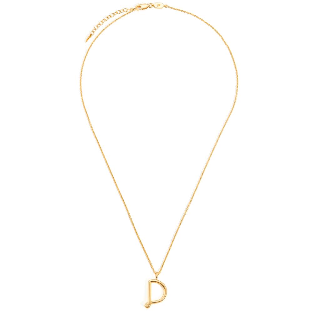 Missoma D Initial 18kt Gold-plated Necklace Cover