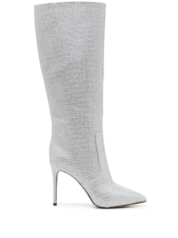 Michael Kors Rue 100mm crystal-embellished boots - Silver Cover