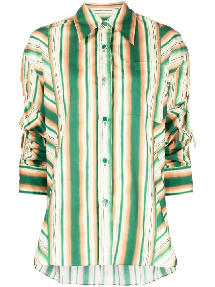 3.1 Phillip Lim striped long-sleeve shirt - Green Cover