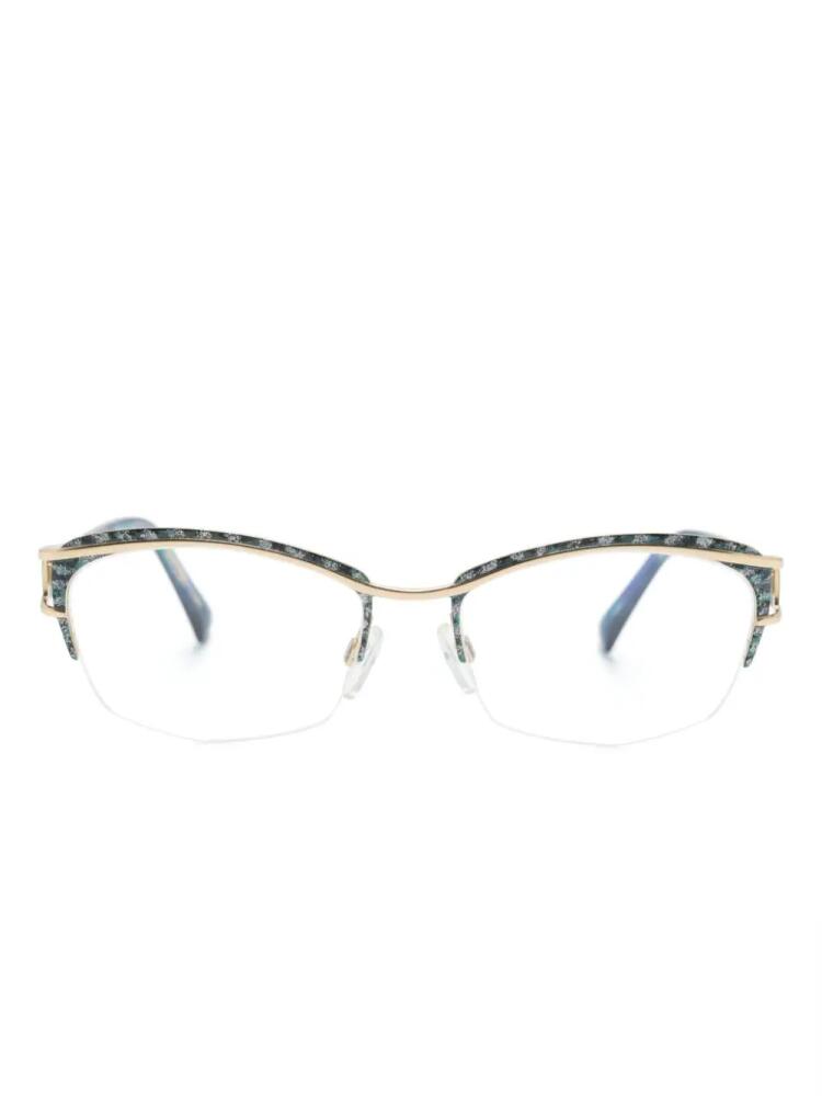 Cazal 1281 oval-frame glasses - Blue Cover