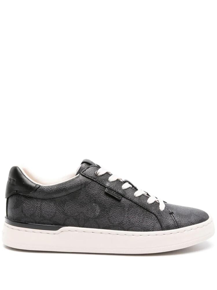 Coach logo-print leather sneakers - Black Cover