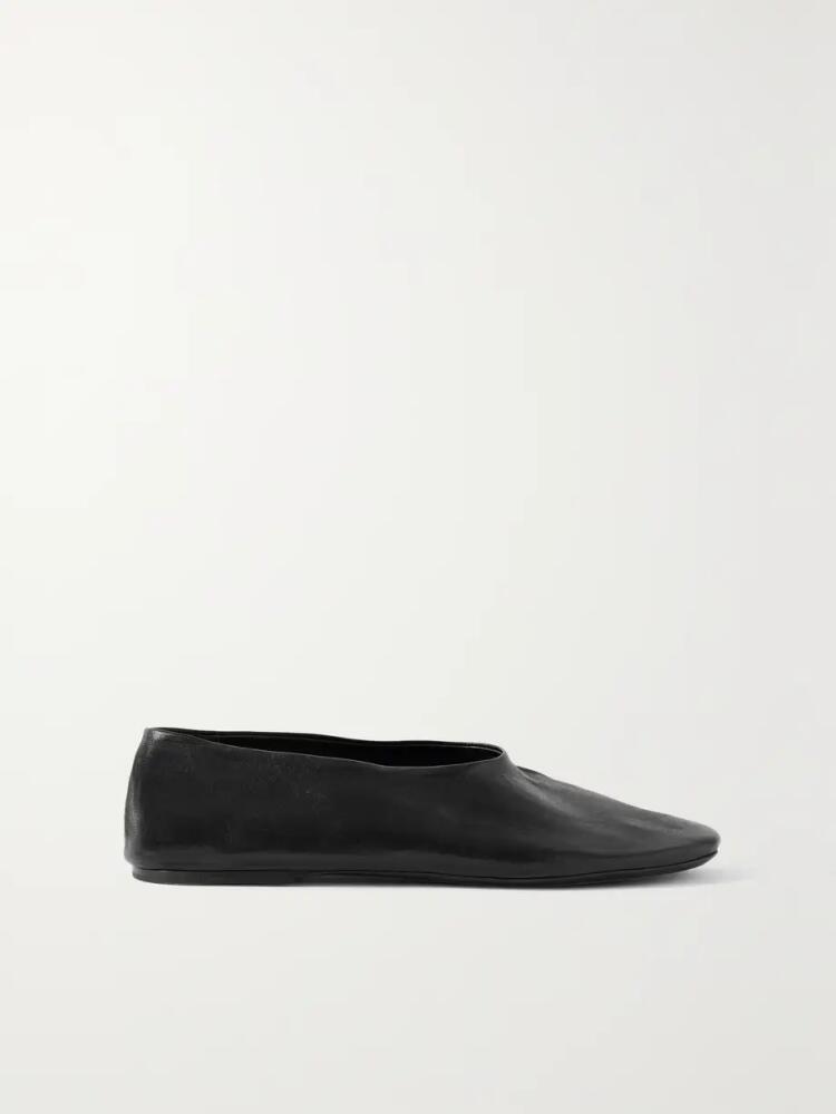 KHAITE - Maiden Ballerina Leather Ballet Flats - Black Cover