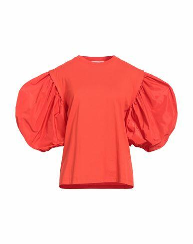 Msgm Woman T-shirt Tomato red Cotton, Polyester Cover