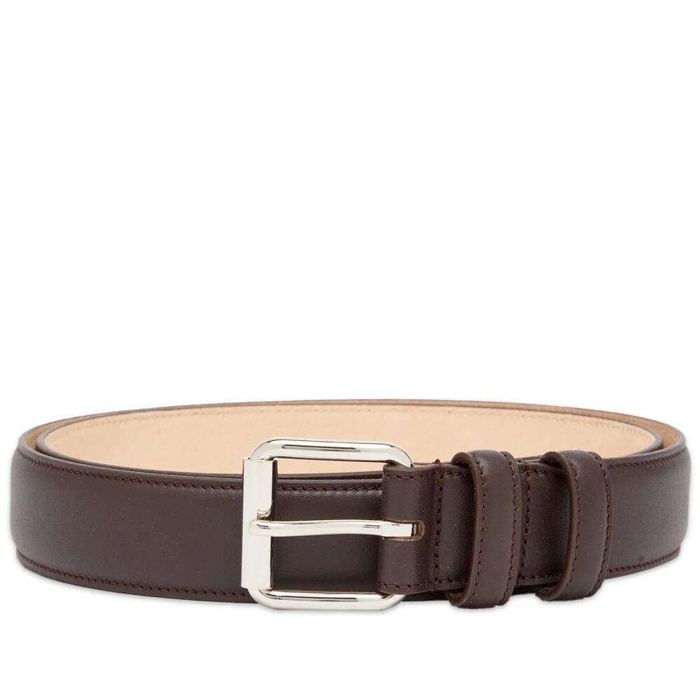 A.P.C. Men's Classic Paris Belt in Dark Brown Cover