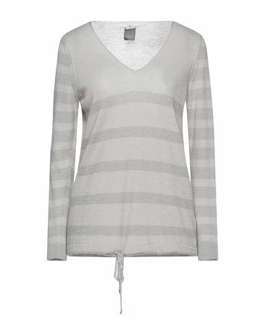 Lorena Antoniazzi Woman Sweater Light grey Cashmere, Cotton, Polyester Cover