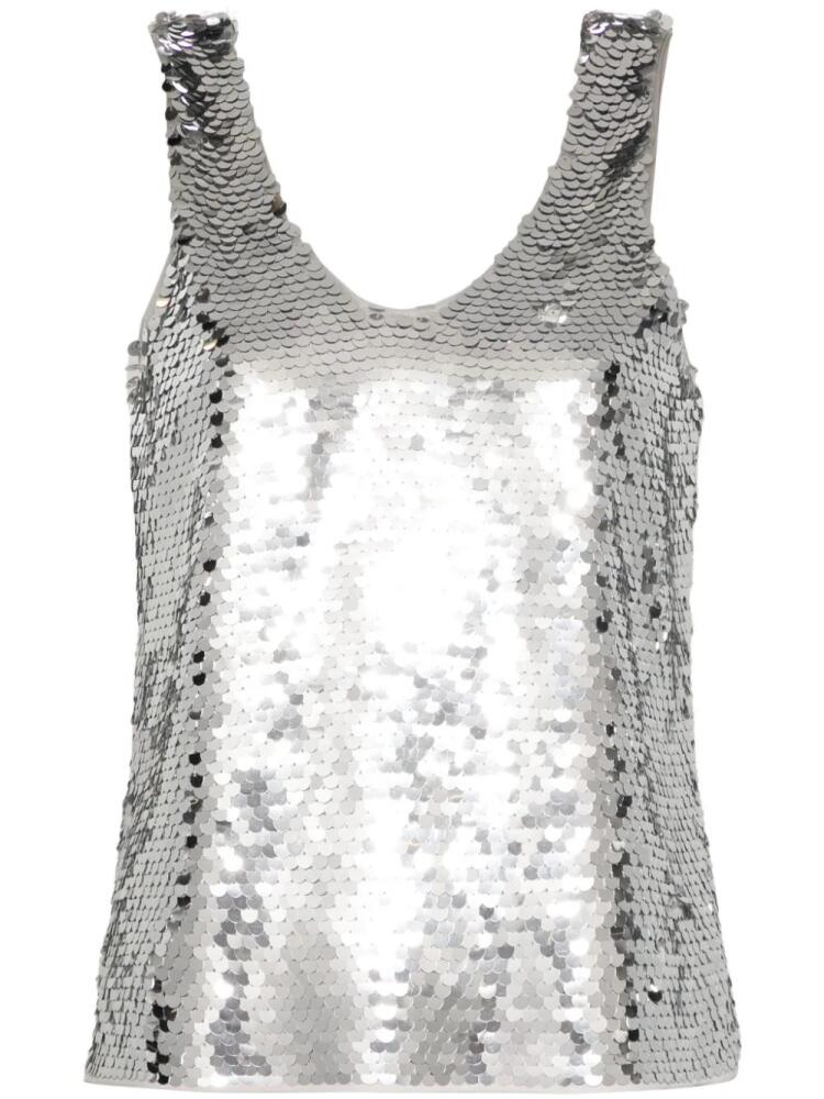 SAMSOE SAMSOE Lykke sequinned tank top - Silver Cover