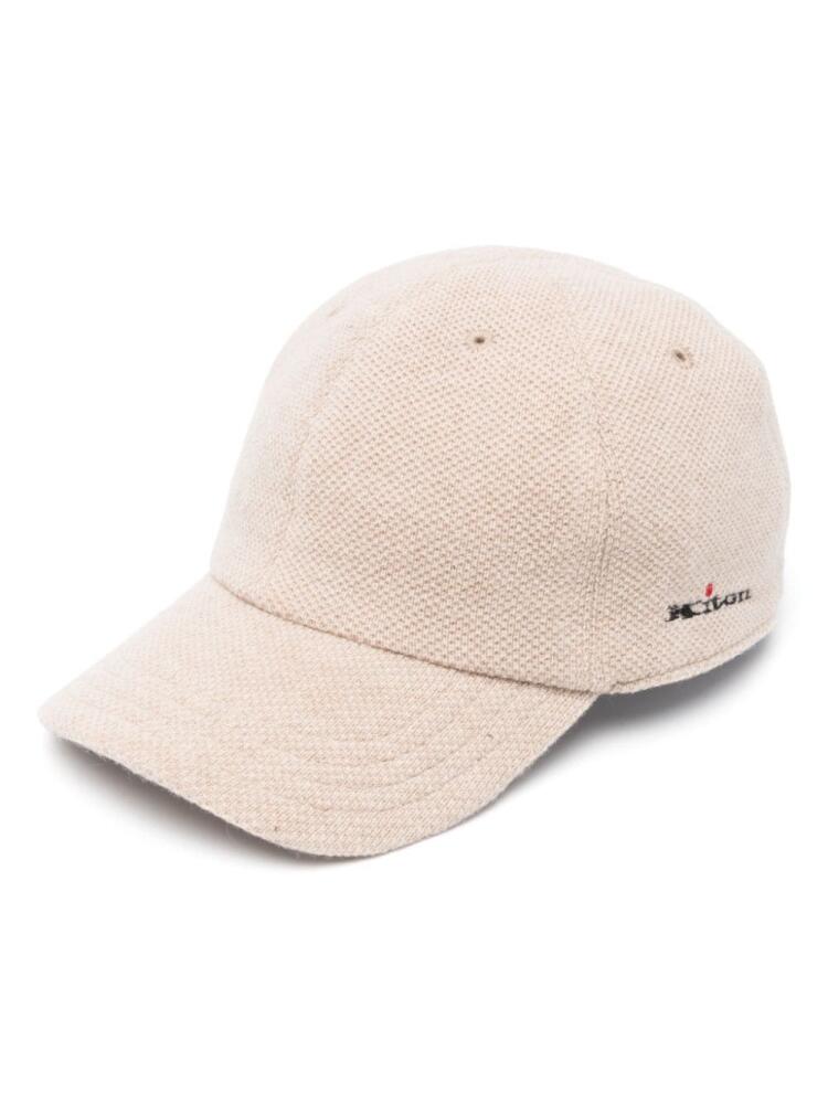 Kiton logo-embroidered cashmere baseball cap - Neutrals Cover