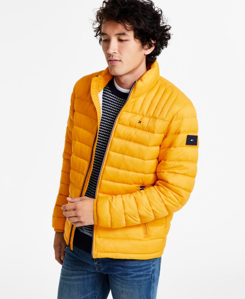 Tommy Hilfiger Men's Packable Quilted Puffer Jacket - Yellow Gold Cover