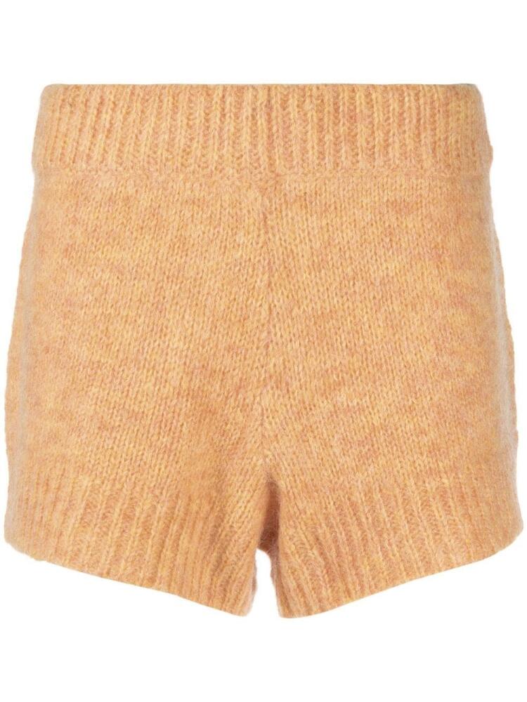 ROTATE BIRGER CHRISTENSEN high-waist knit shorts - Orange Cover