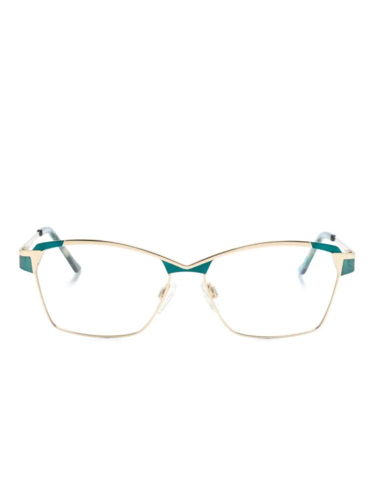 Cazal rectangle-frame glasses - Green Cover