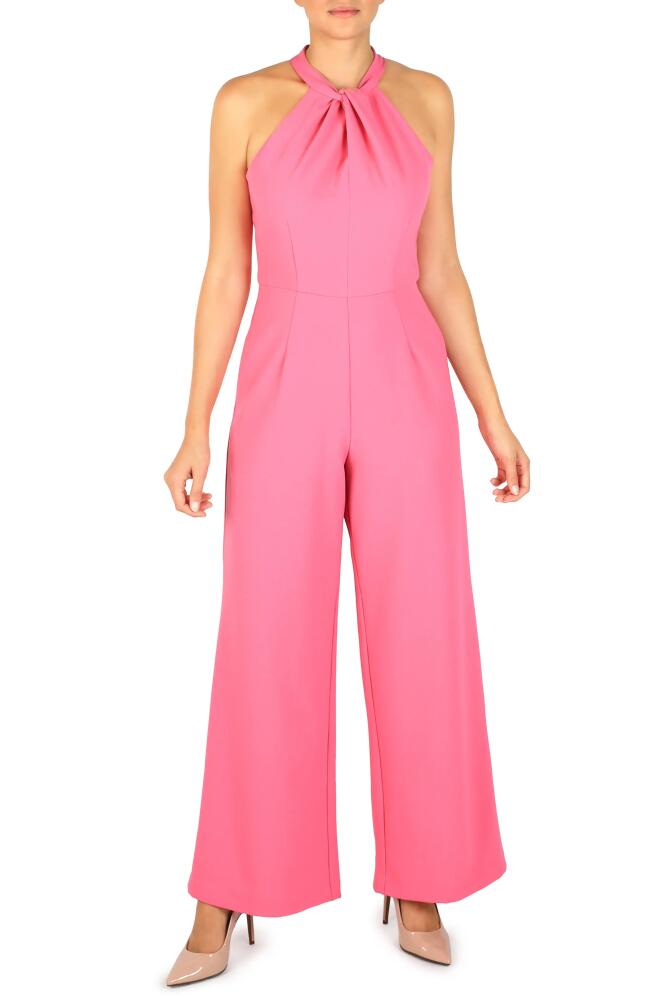 Julia Jordan Halter Neck Wide Leg Jumpsuit in New Pink Cover