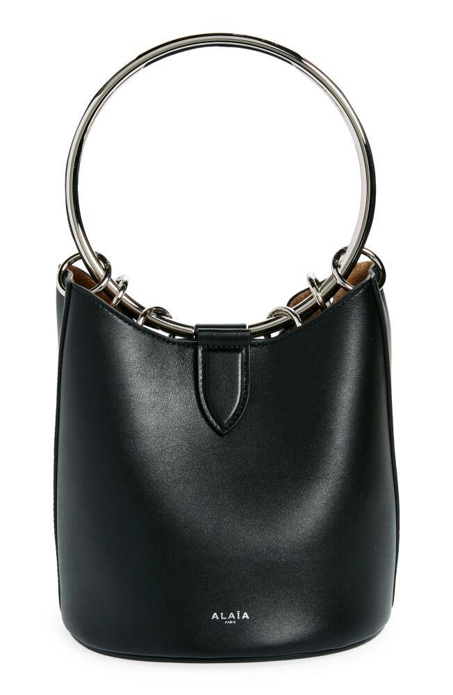 Alaïa Medium Ring Handle Bucket Bag in Noir Cover